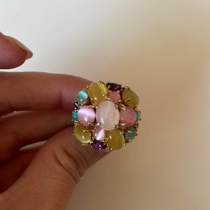 Fun multi-colored cocktail ring